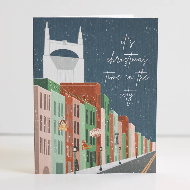 Nashville Christmas Card — It’s Christmas Time in the City for wholesale by Kelly Scott Design Co