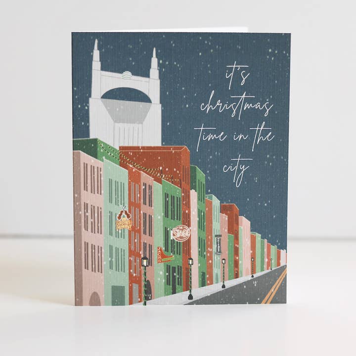 Nashville julekort - Det er juletid i byen for engroshandel hos Kelly Scott Design Co