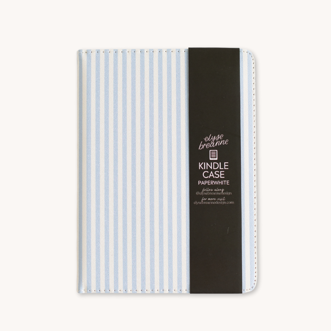 Elyse Breanne Design - Wholesale Laptop/Tablet Case - Unisex - Blue Stripes Kindle Case | Bookish & Reading0