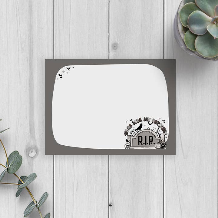 Here Lies My Patience Post-it® Notes for wholesale by Expression Design Co