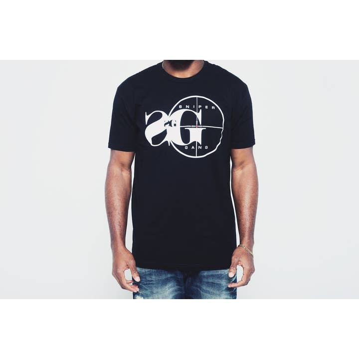 Noir T-shirt à logo Sniper Gang (noir) en vente sur Faire