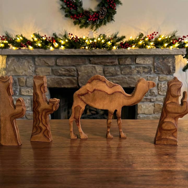 Nativity: 3 Wise Men & Camel for wholesale by Baltic Forest