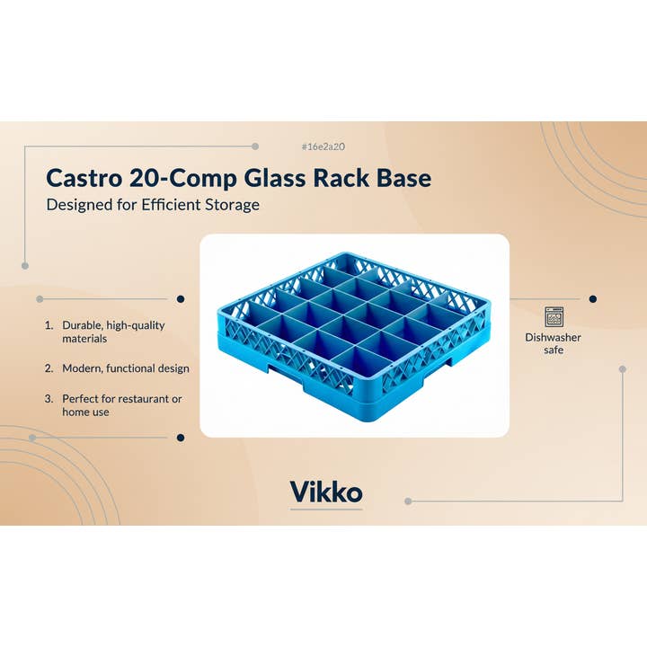 Kadra Kitchenware - Wholesale Kitchen Storage/Organizer - Castro 20-Comp Glass Rack Base3