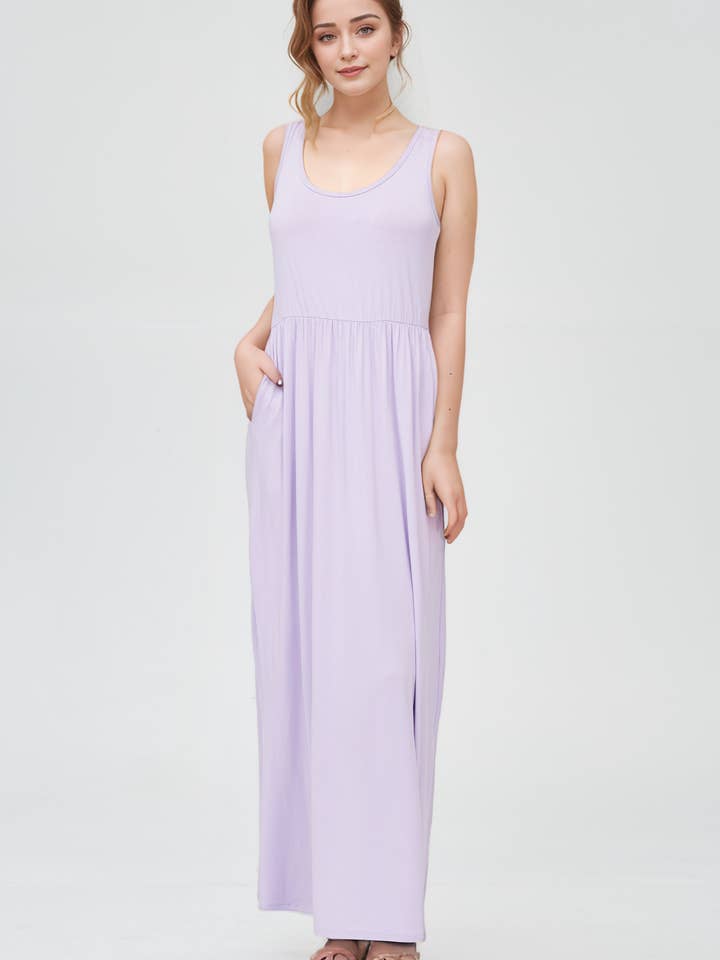 Ärmelloses Maxikleid aus schwerem Viskosejersey für Damen für den Großhandel von A.gain