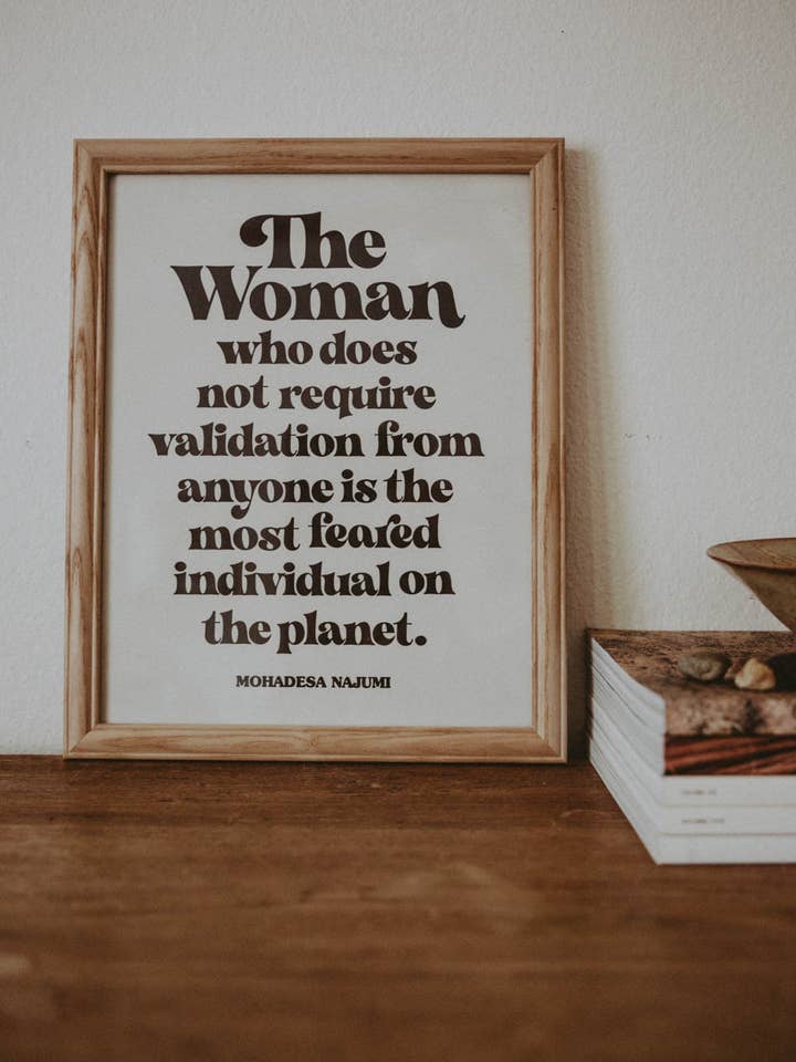 Letterpress Art Print: The Most Feared Woman for wholesale by The Bee & The Fox