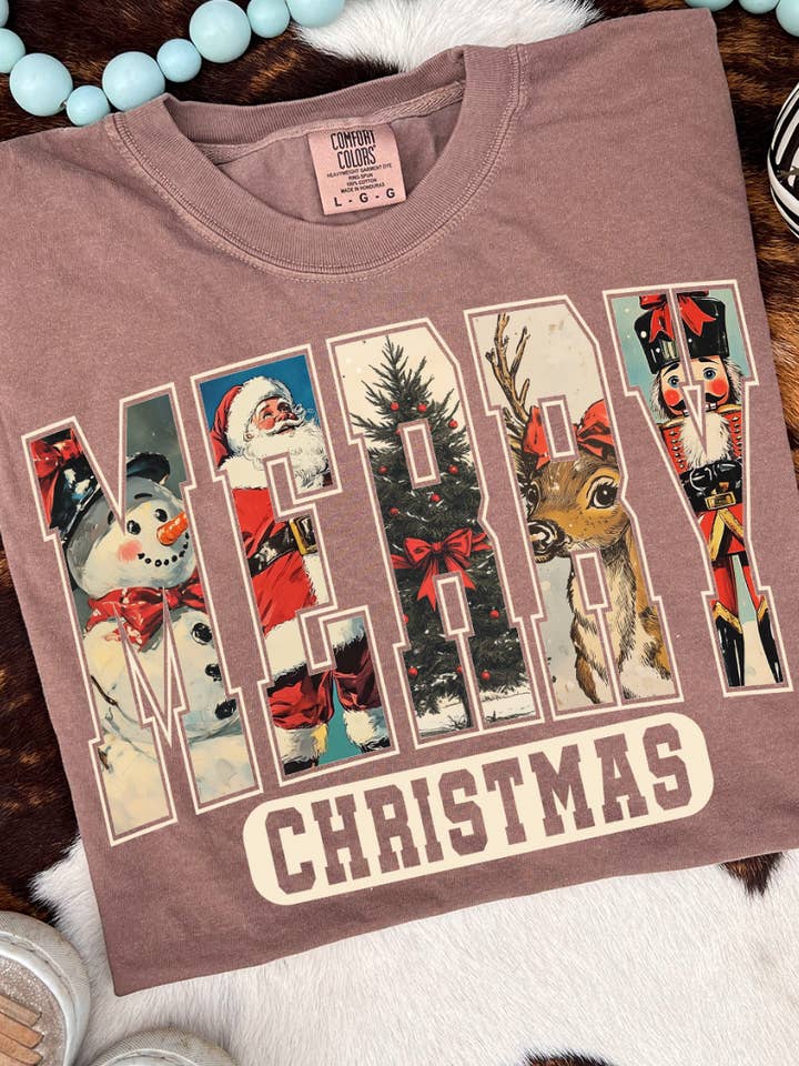 THE LATTIMORE CLAIM - Wholesale Graphic Sweatshirt - Women's - Vintage Merry Christmas1