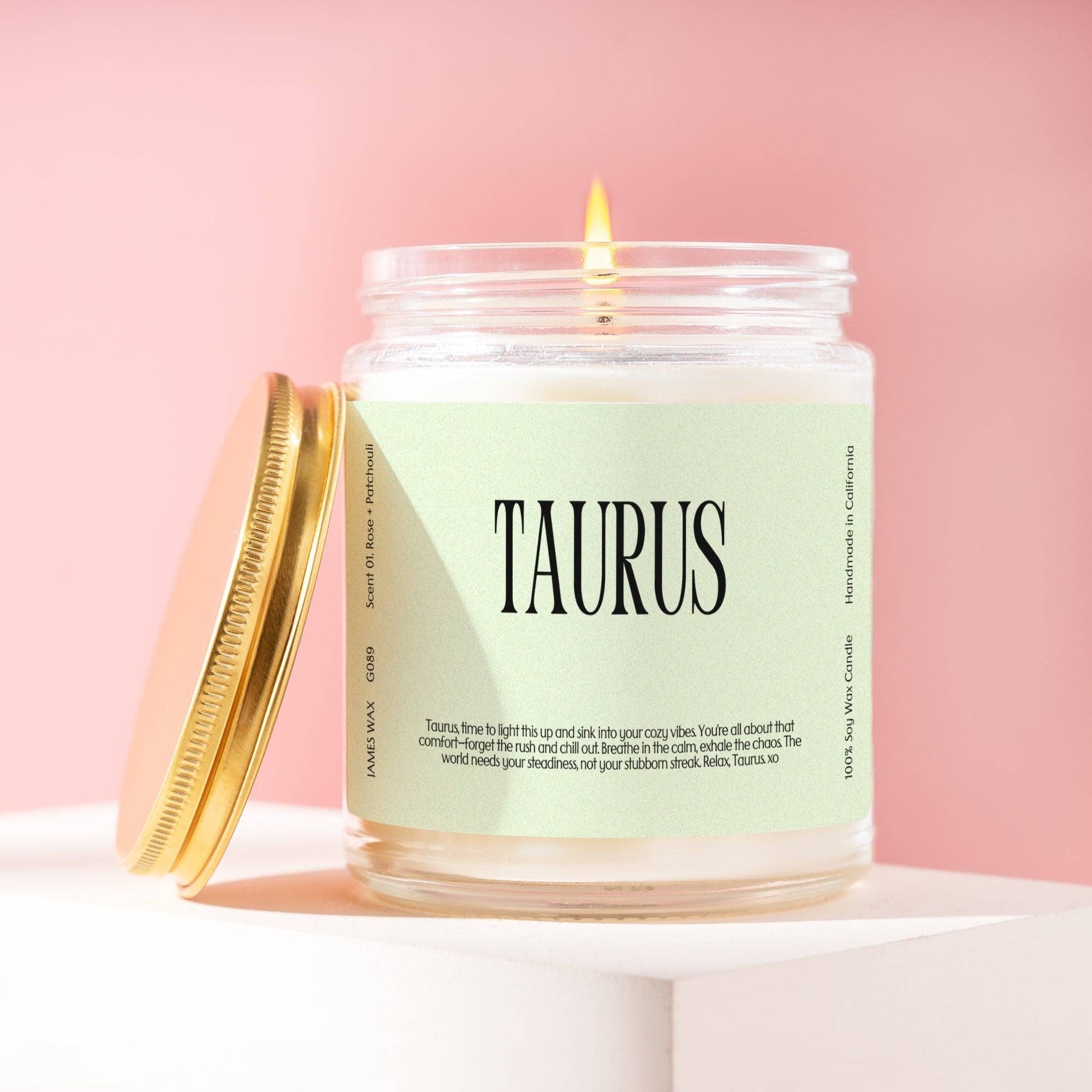 James Wax - Wholesale Jar/Filled Candle - Taurus Gift Zodiac Sign Candle Birthday Taurus G089