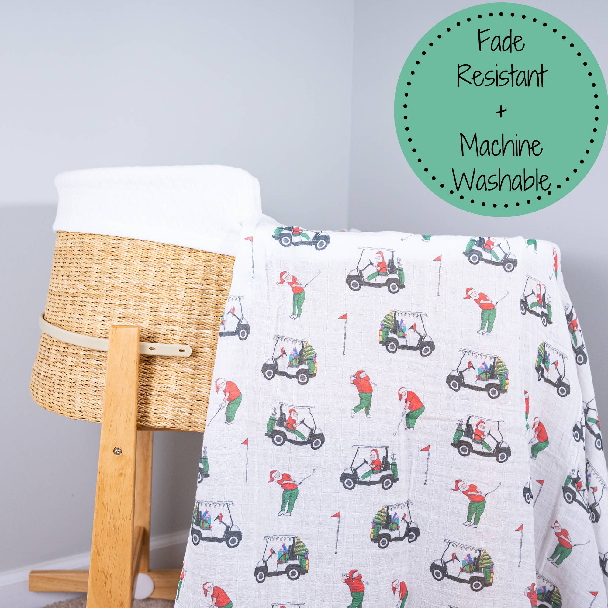 LollyBanks – wholesale Lindning - Baby – Julhelgtema Baby Muslin Swaddle Filt 47"x47"4