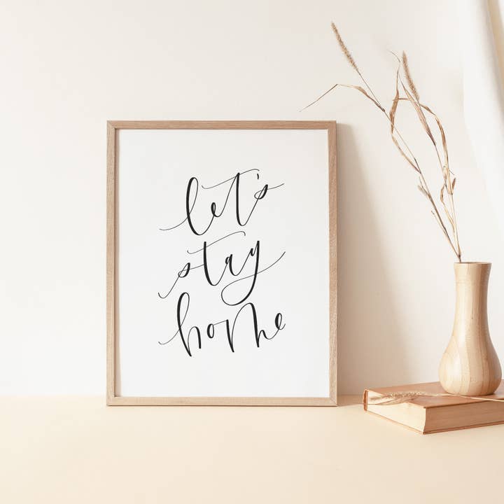Let's Stay Home — 8x10 Art Print for wholesale by Agricola Studio