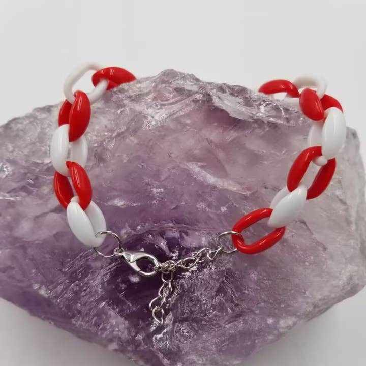 magnolia jewelry - Wholesale Link & Chain Bracelet - Christmas Acrylic Link Chain Bracelets2