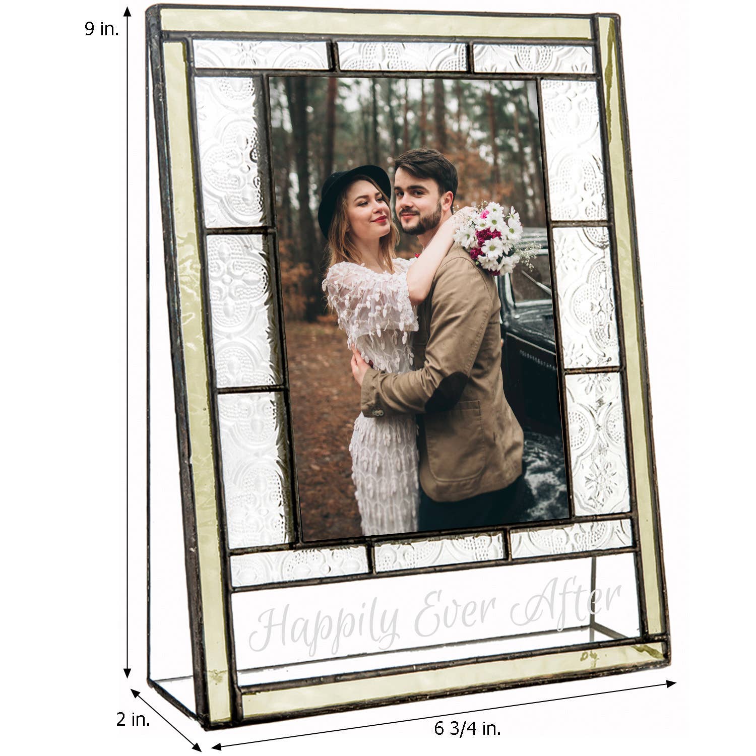 J Devlin Glass Art & Bert Anderson Collection - Wholesale Picture Frame - Happily Ever After Wedding Frame 4x6 By J Devlin | Pic 3871
