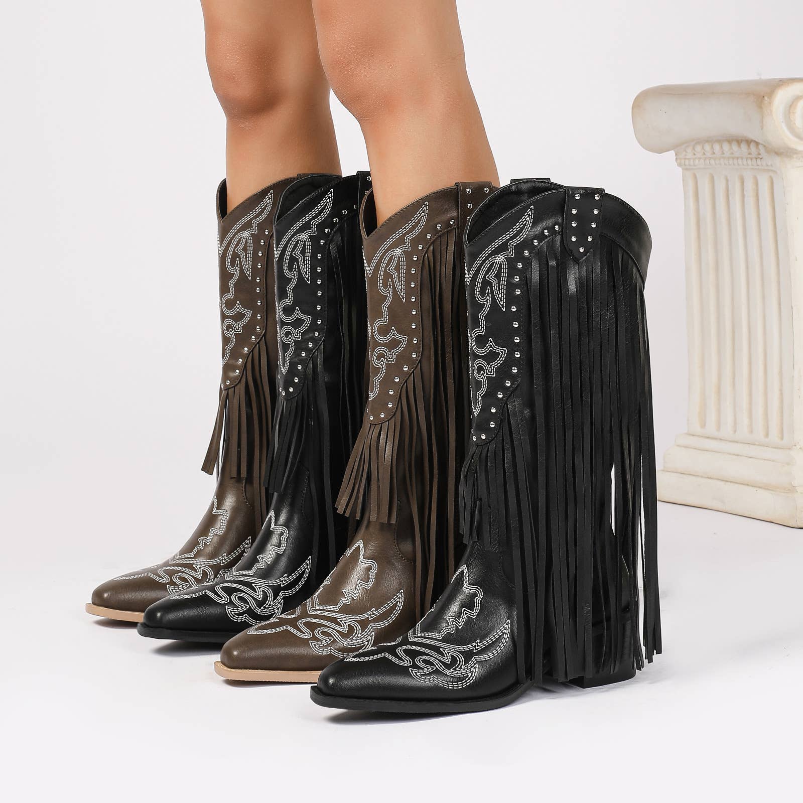 U R My Sunshine - Wholesale Cowboy Boots - Women's - 25153 Women Fringe Cowboy Boots Western Tassel Mid Calf6