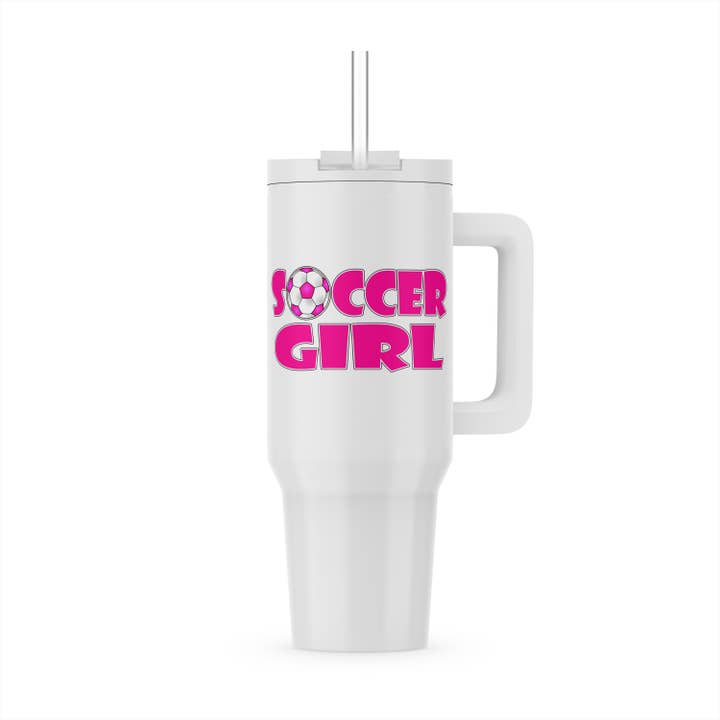 3dRose, Soccer Girl Pink and White, Tumbler for wholesale by 3dRose