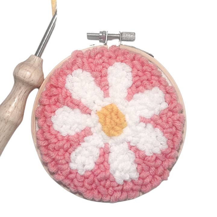 Daisy DIY Punch Embroidery Kit for wholesale by Plum Diddle