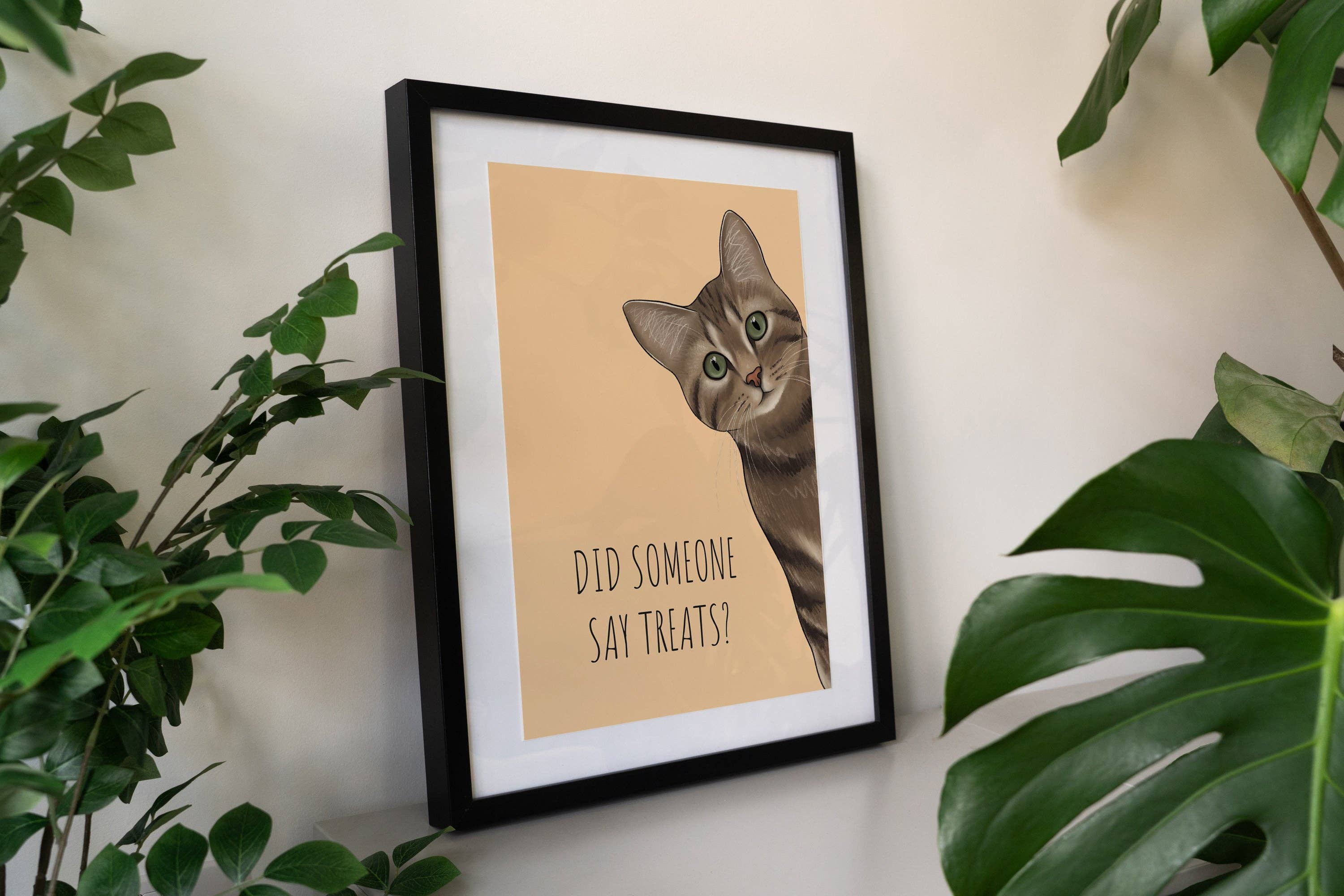 Hayley Jade Design Studio - Wholesale Art Print - Treats Cat Art Print2