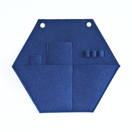Organizador de fieltro hexagonal Azul para venta al por mayor de Desired-Design