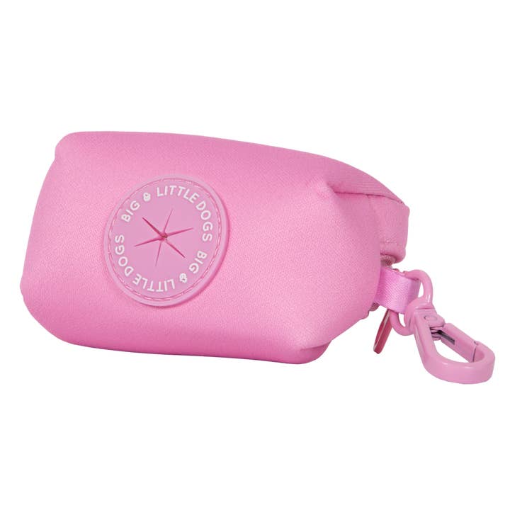 DOG POOP BAG HOLDER: Pink for wholesale by Big and Little Dogs