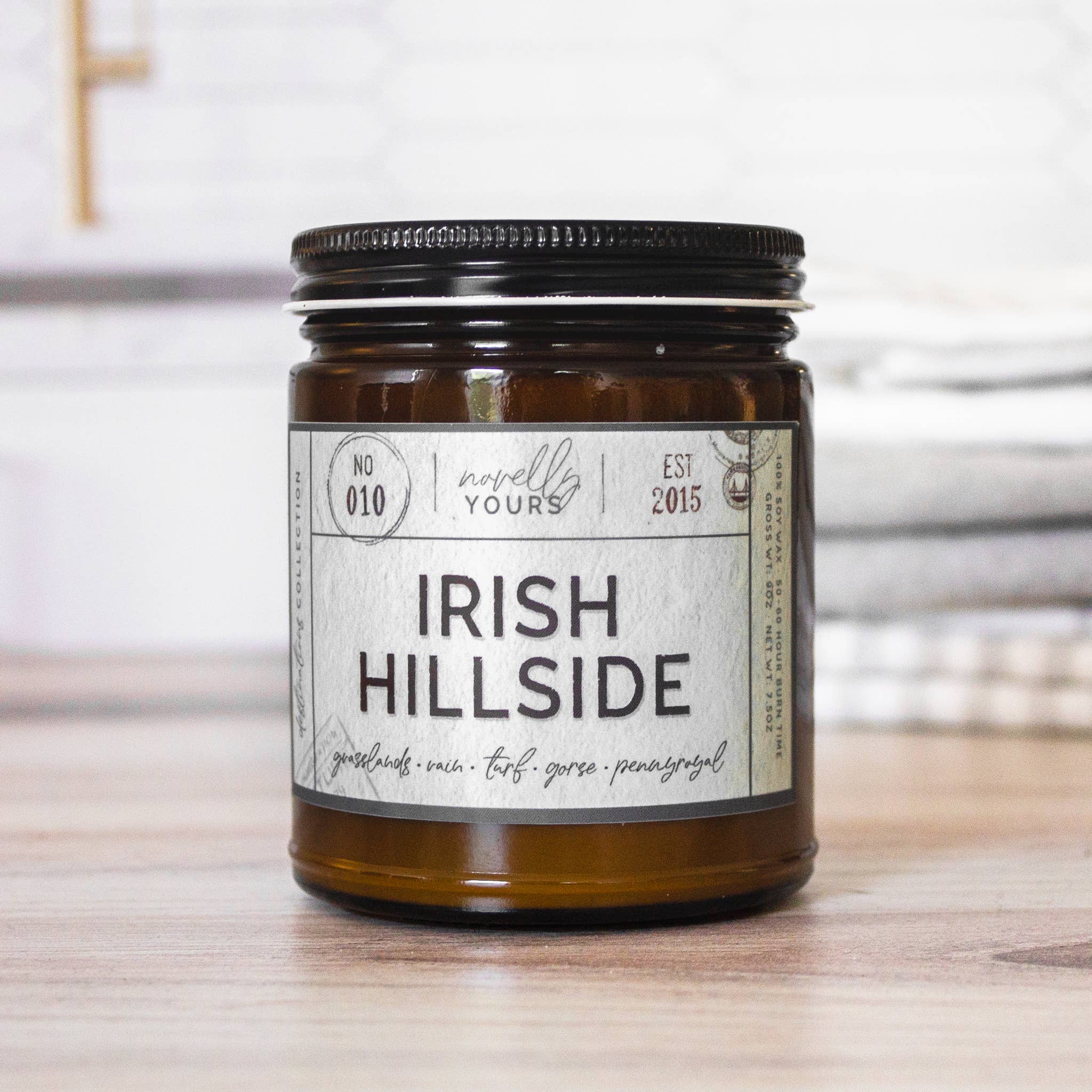 Novelly Yours - Wholesale Jar/Filled Candle - Irish Hillside | Ireland Themed Travel & Destination Candle0
