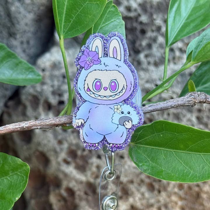 Lei'd Back Onigiri Badge Reel for wholesale by Phases Hawaii