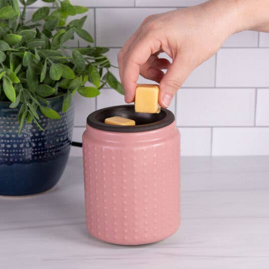 Starlight Wholesale LLC. - Wholesale Wax Warmer - IllumiScents Flip Dish Wax Warmer Pink Hobnail