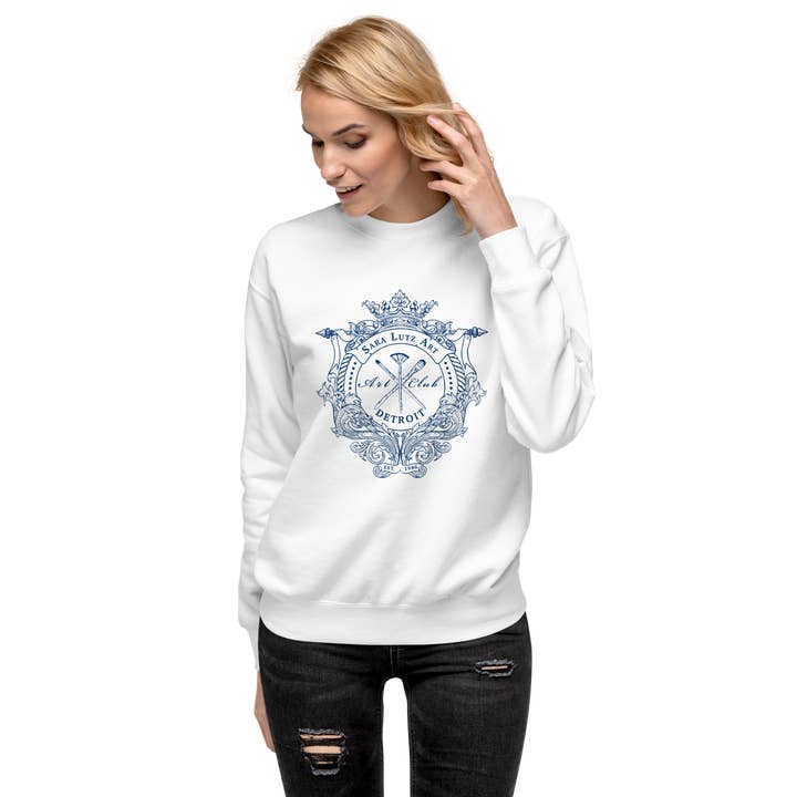Sara Lutz Art - Wholesale Graphic Sweatshirt - Unisex - Art Club Crest Sweatshirt6