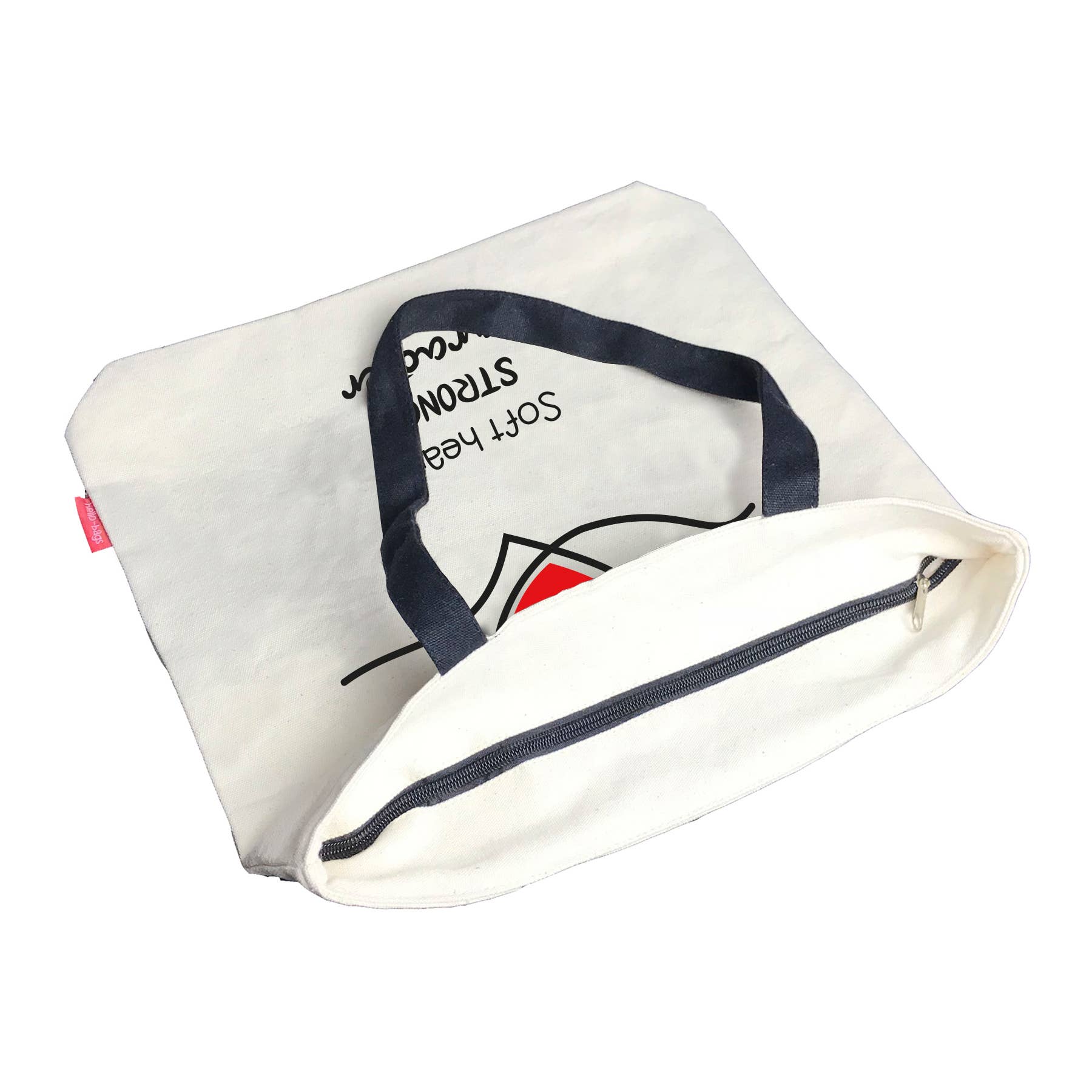 hello-bags - Vente Tote bag – femme - SAC FOURRE-TOUT (SAC EN TISSU) « SOFT HEART »9