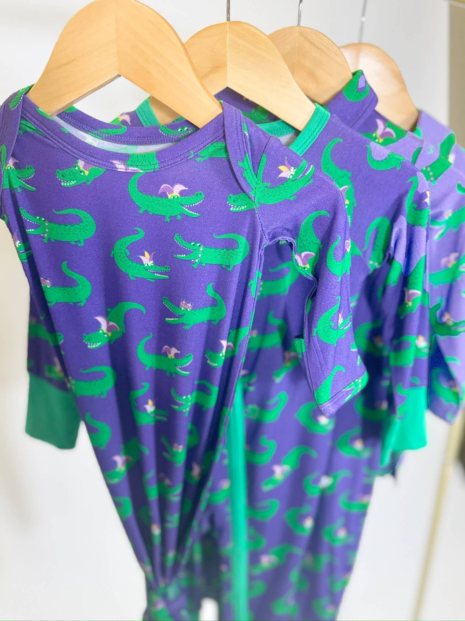 Goosies - Wholesale Sleepsuit - Baby - Gator Krewe  - LS Convertible Zip PJs2