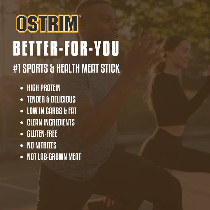 Ostrim - Wholesale Jerky - Maple Brown Sugar 1.5oz (42g) All Natural Turkey, 10 Sticks4