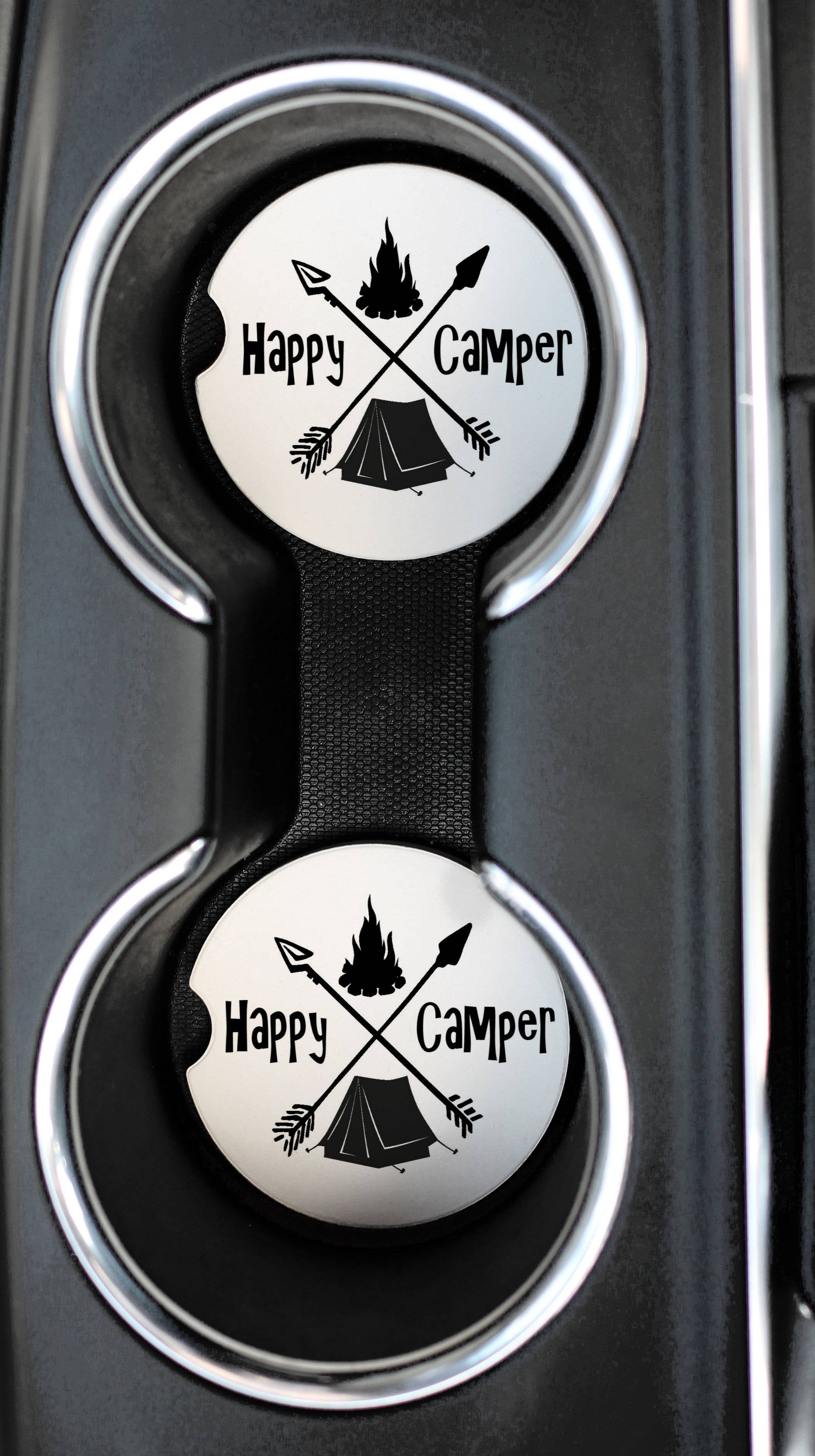 The Traveled Lane® - Wholesale Coasters - Happy Camper Car Coaster - Set of 21