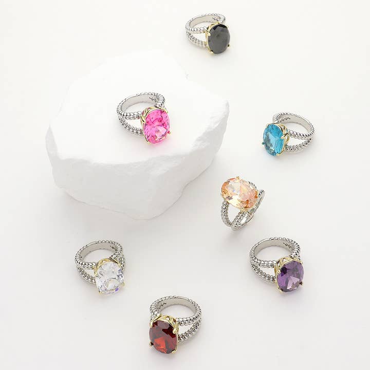 Sensibling Corp. - Wholesale Single Stone/Solitaire Ring - Oval CZ Stone Cushion Ring7