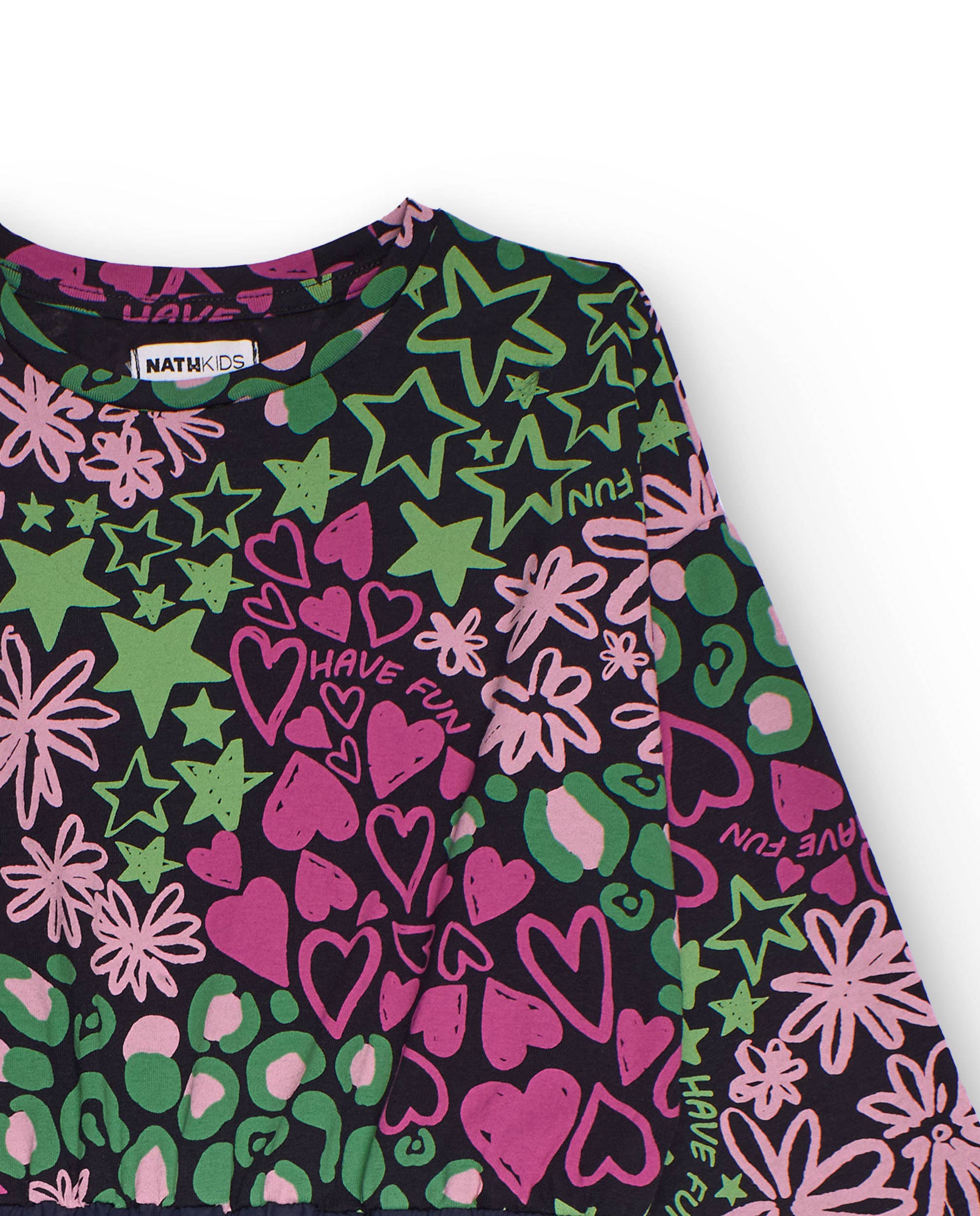 tuc tuc - Wholesale Dress - Kids - Multicolored print dress for girl with blue skirt2