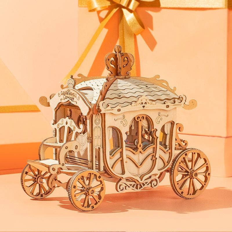 Hands Craft - Wholesale Puzzle - Kids - 3D Laser Cut Wooden Puzzle: Carriage8