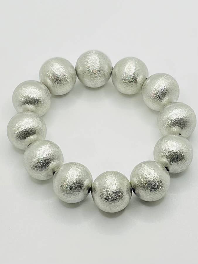 CHIC - BIG Ball Bracelet (brushed silver) S109 for wholesale by TWO FORTY TWO