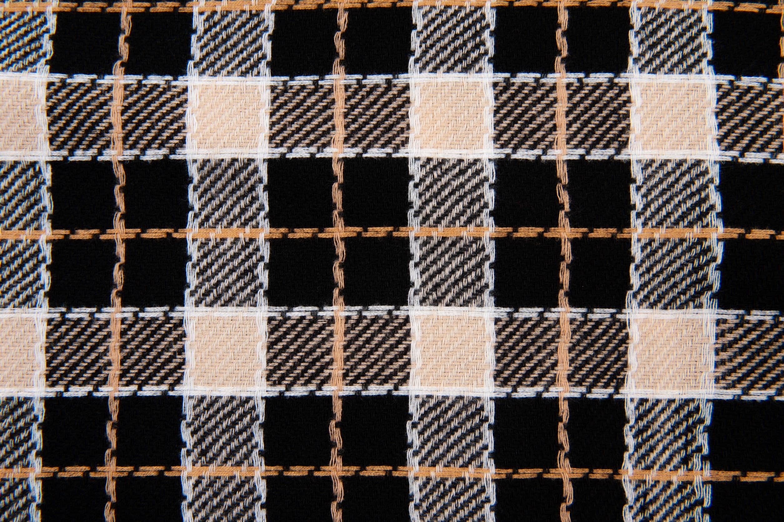 Lucca Couture - Vente Écharpe – femme - SVBL1015-ECHARPE DE NOËL À CARREAUX HERMON-BLK/BEI1