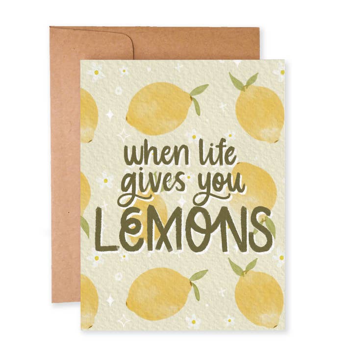 When Life Gives You Lemons | Punny Card for wholesale by Paper Dove Shop