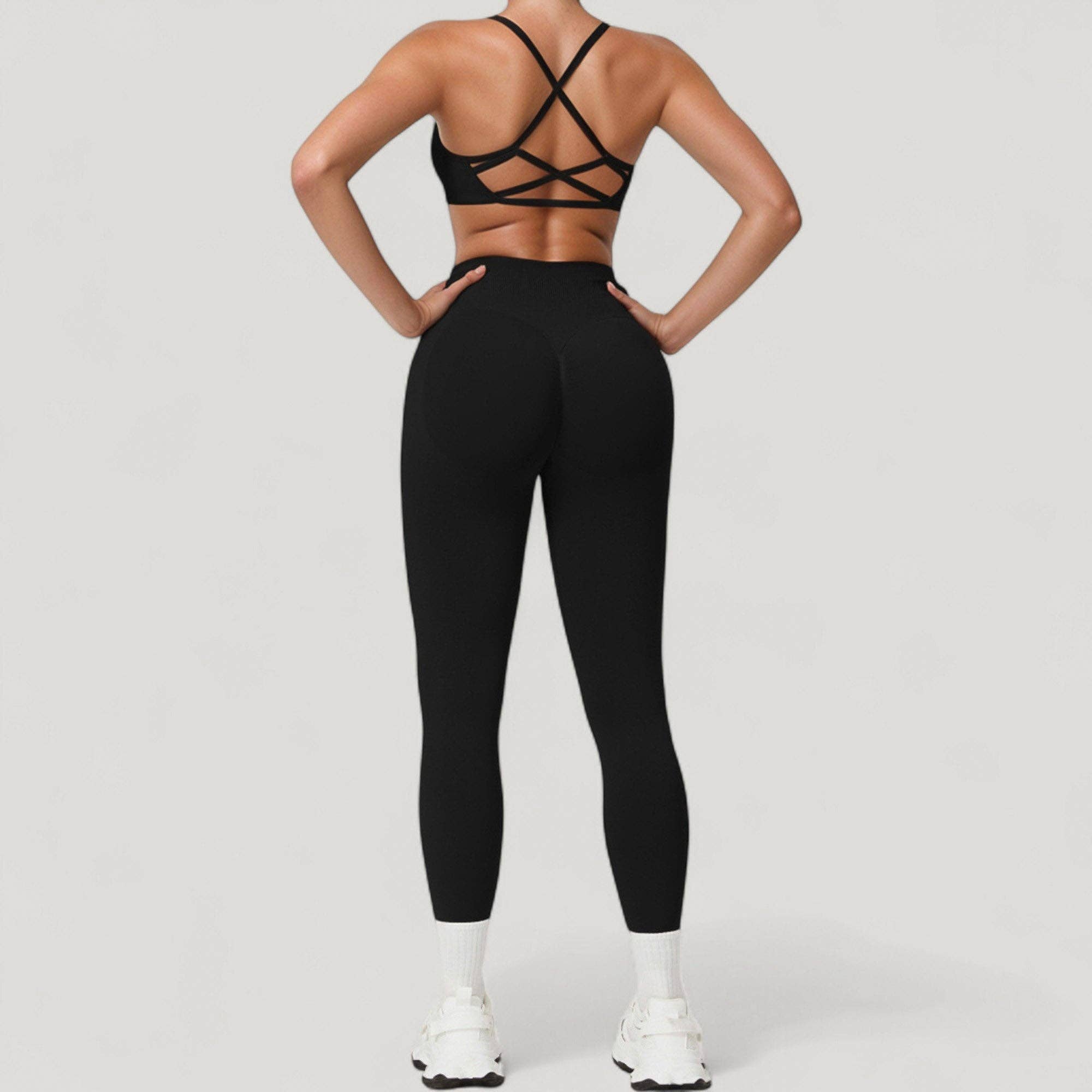 Active by Anna-Kaci – wholesale Athletic/lounge leggings – Women's – Seamless High Waist Compression Leggings with Sculpting Back31