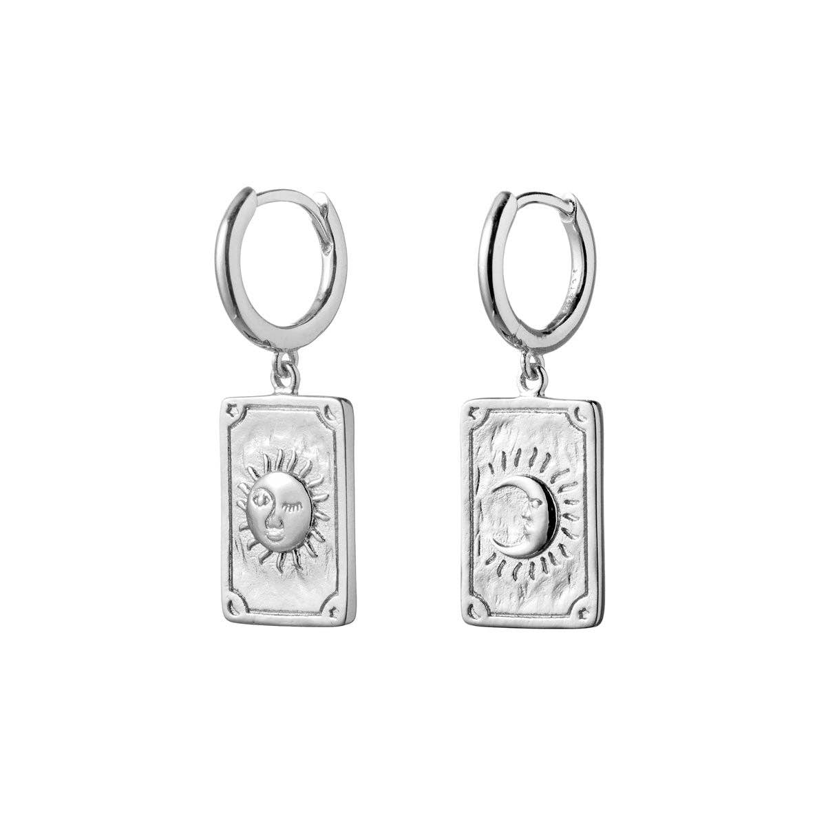 Midsummer Star - Wholesale Huggie earrings - Sun and Moon Tarot Huggies