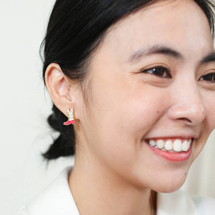 Miss Modi - Wholesale Jewelry Set - Cowgirl Boots Enamel Earrings/ Bracelet/ Necklace