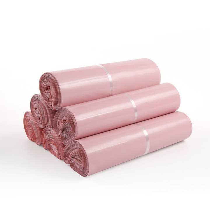 ByHome - Wholesale Envelopes - 100pcs, 4 sizes Light pink thickened poly mailing bag