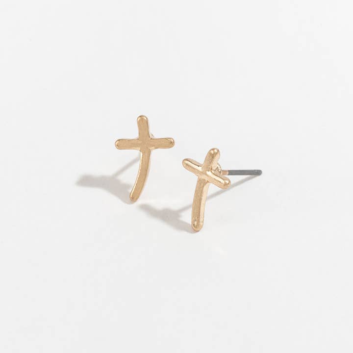 Howard's – wholesale Solitärörhängen – Stud knoppar kors örhängen1