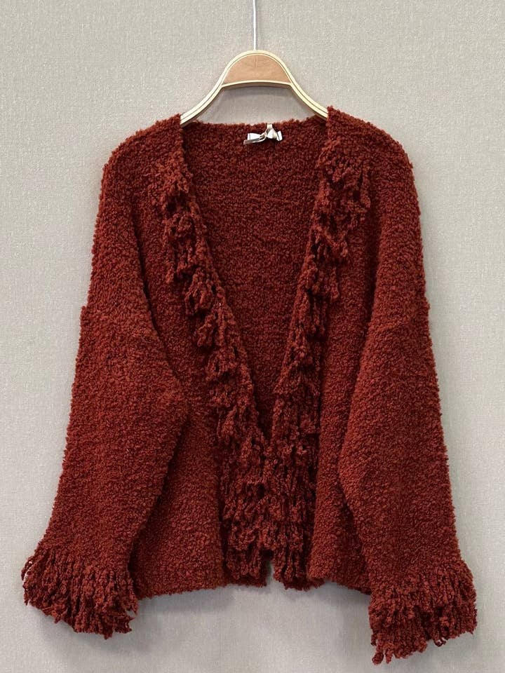 FRINGED CARDIGAN for wholesale by SWEET MAGIC MODA Y COMPLEMENTOS