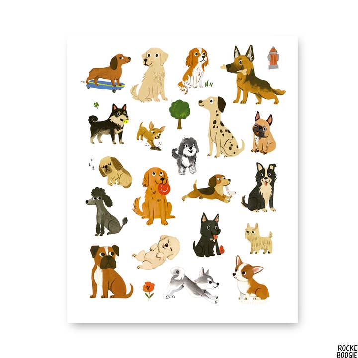 Doggies Print for wholesale by Rocket Boogie Co.