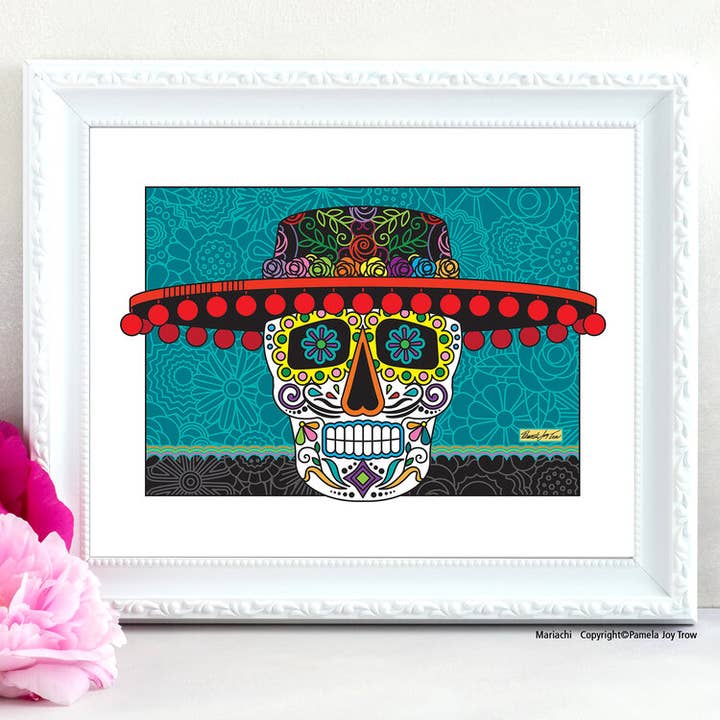 The Art of Pamela Joy Trow - Wholesale Art print - Mariachi Man Print 8x101