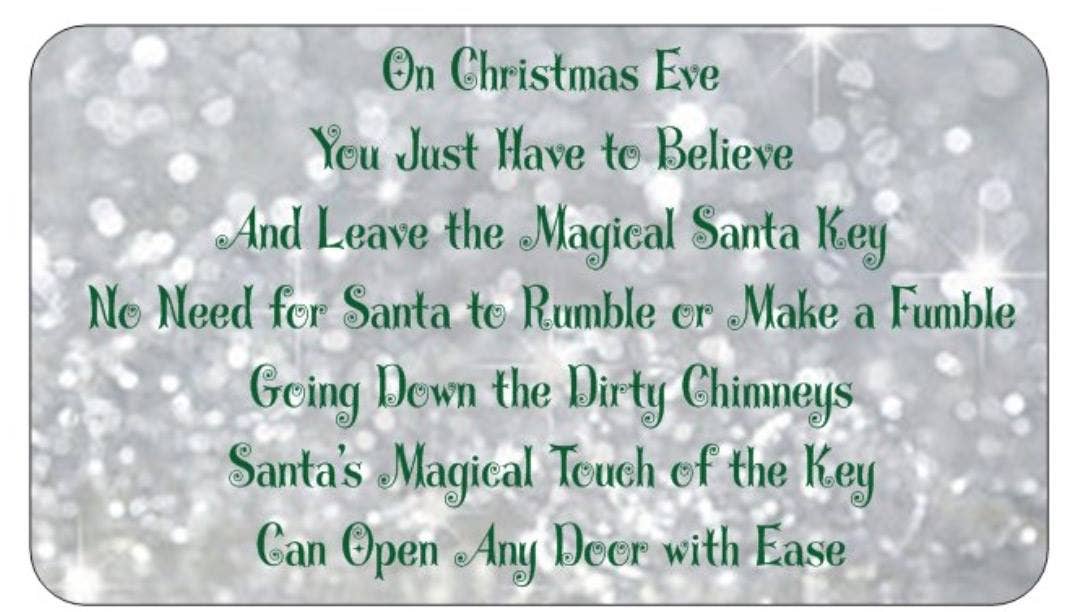 House of Morgan Pewter - Wholesale Christmas Decoration - Kids & Baby - Magical Santa Key Ornament - Christmas Eve Gift for Child5