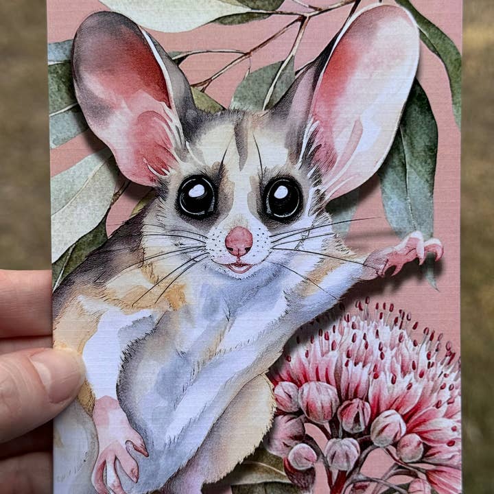 Scattered Seed Co - Wholesale Everyday greeting card - Australian Glider Native Florals greeting card1
