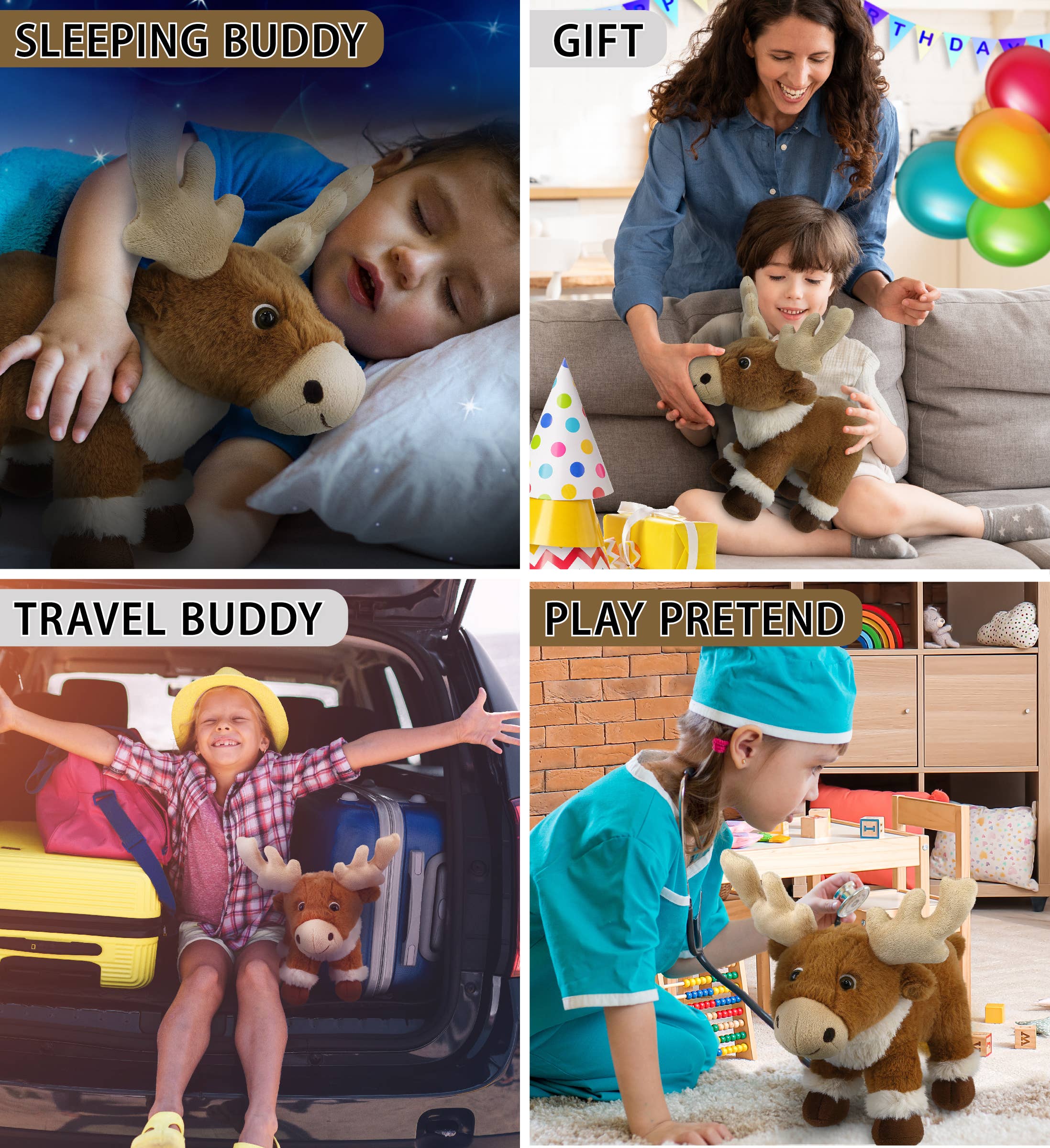 Cota Global - Wholesale Stuffed/Plush Toy - Kids & Baby - Super-Soft Plush - Standing Reindeer 11"3