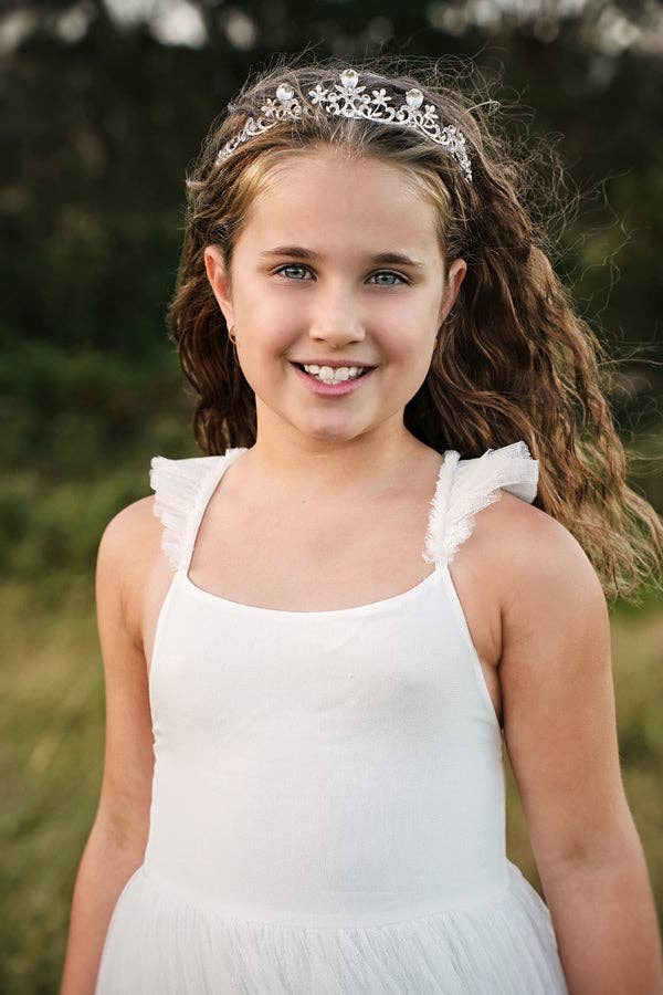 A Little Lacey - Wholesale Tiara – Kids - Silver Starlight Girls Tiara