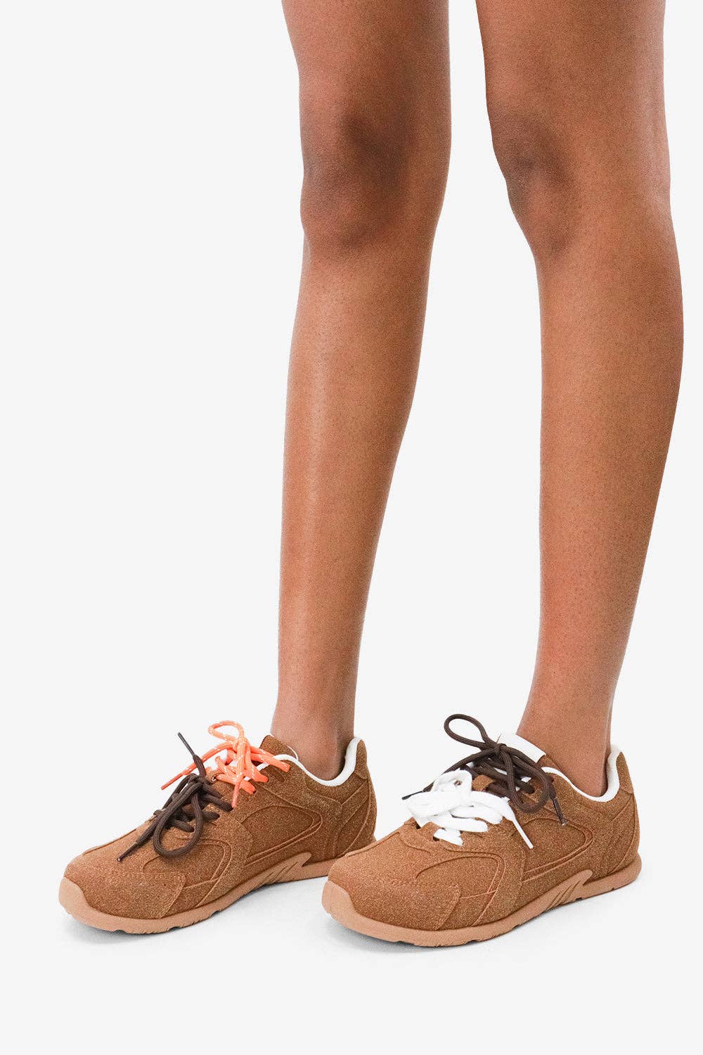 Lemonade Shoes - Wholesale Lifestyle trainers – Women′s - EXTRA MILE - Earth-Tone Chunky Sneakers w/ Contrast Lacing9