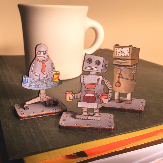 20 Leagues - Wholesale Decorative Figurine - Office Drone Action Figure - Coder Bot2