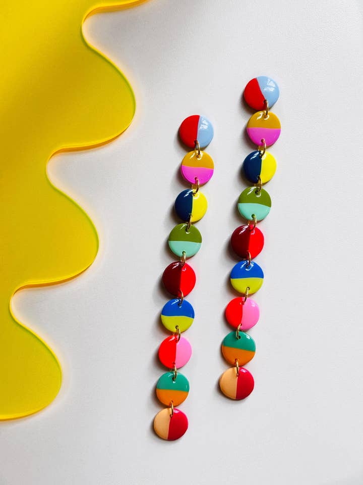 Long Circle Color Block for wholesale by Delaney and Blu